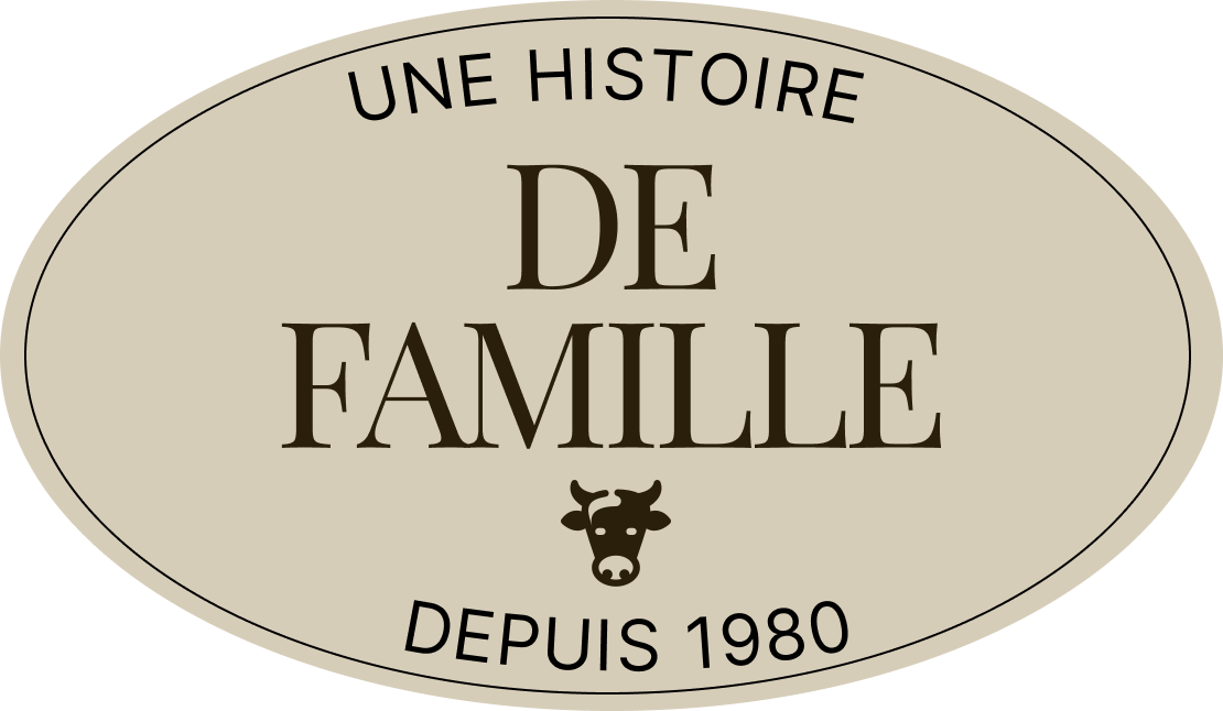 logo vintage histoire de famille cerfmont depuis 1980